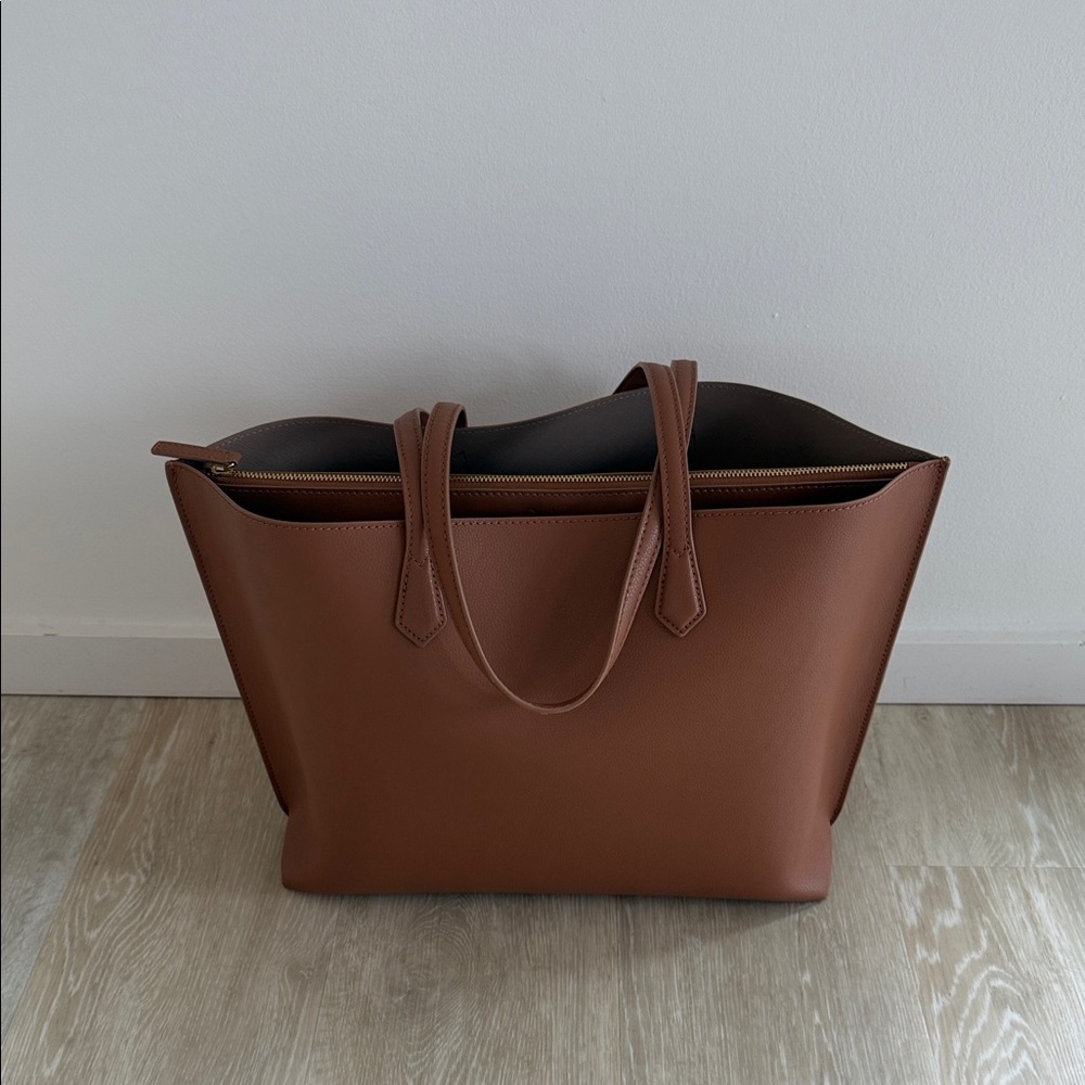 Quince Brown Leather Tote Bag